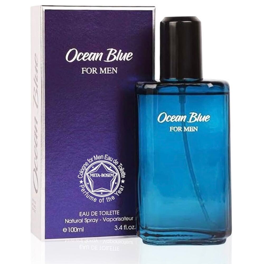 Ocean Blue for Men Cologne Marine Fragrance, Eau de Toilette Natural Spray